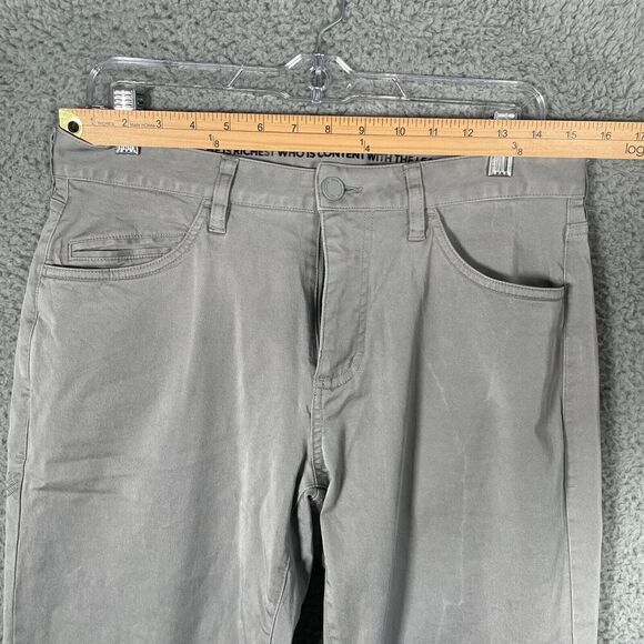 Rhone Gray Mens Everday Twill 5 Pocket Pant Size 30X32 Slim Straight - Picture 8 of 13